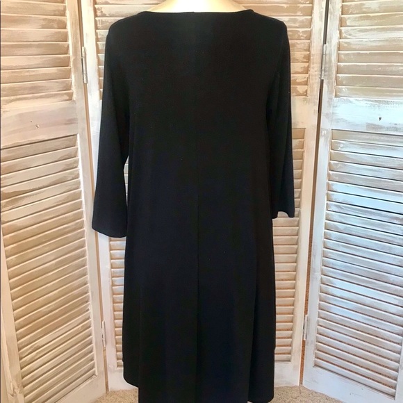 CRISS CROSS DRESS WITH POCKETS IN a BLACK - Picture 4 of 5